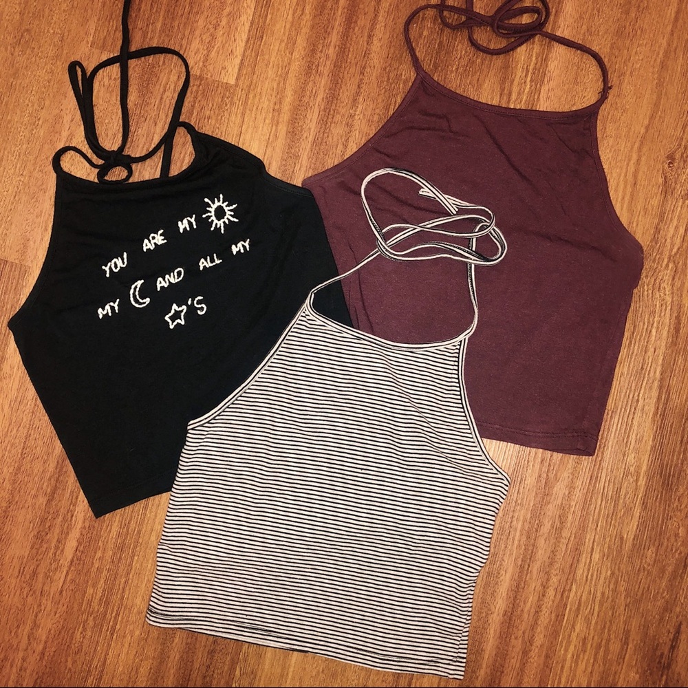3 Brandy Melville Sachi Halter Tops